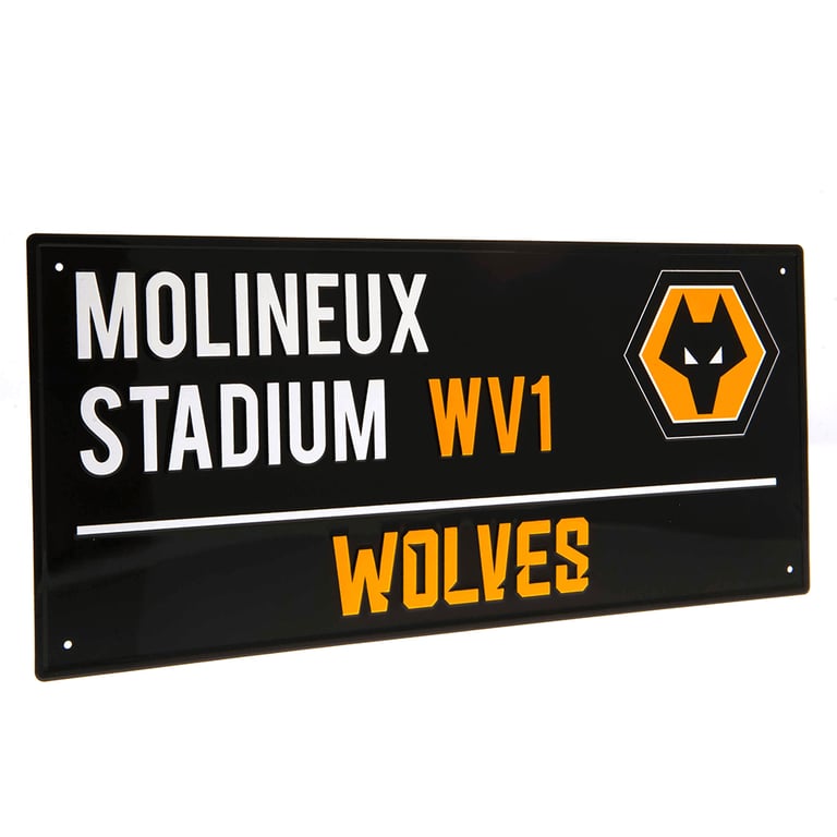 Wolverhampton Wanderers FC Colour Metal Street Sign - Molineux Stadium Home Decor