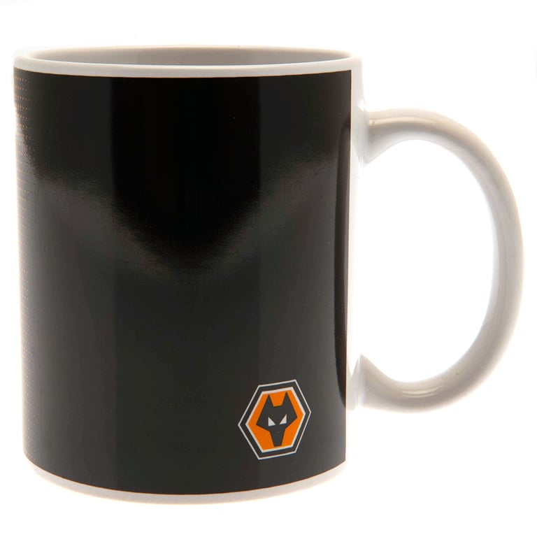 Wolverhampton Wanderers FC Halftone Ceramic Coffee Mug - Official Club Crest Design