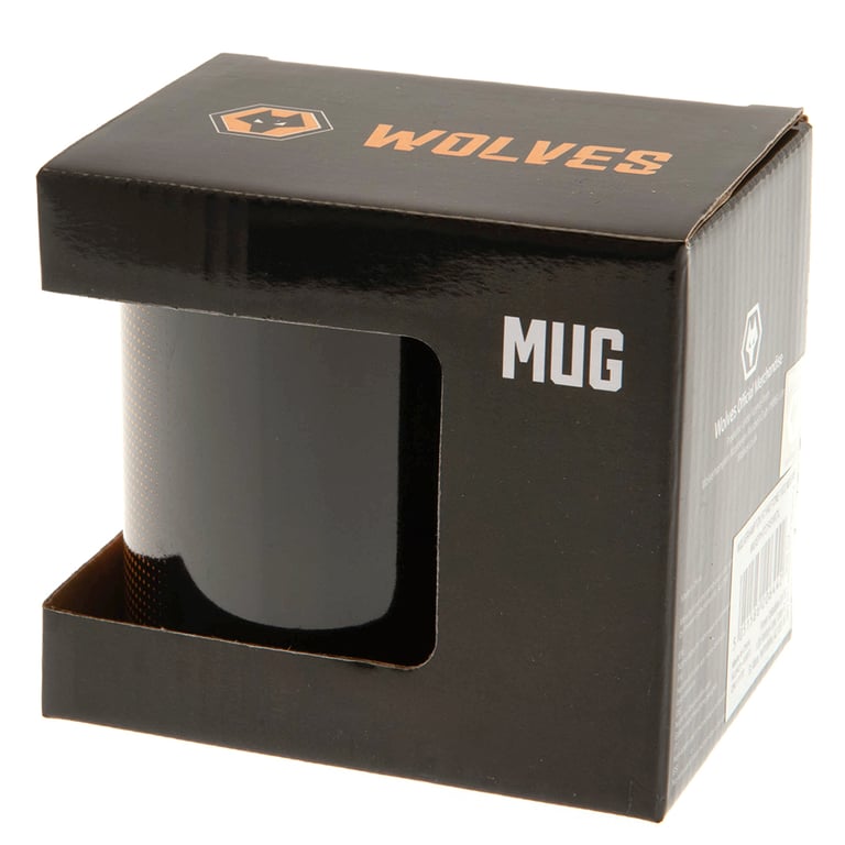 Wolverhampton Wanderers FC Halftone Ceramic Coffee Mug - Official Club Crest Design