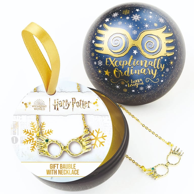 Harry Potter Luna Lovegood Christmas Tin Decoration Necklace Ornament
