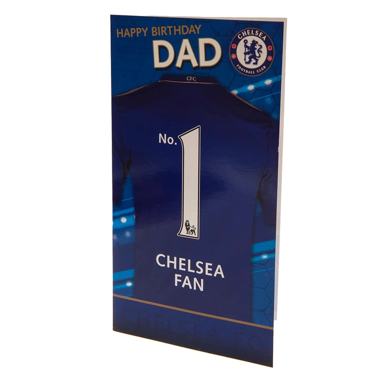 Chelsea FC No.1 Dad Birthday Card - Personalised Football Fan Gift