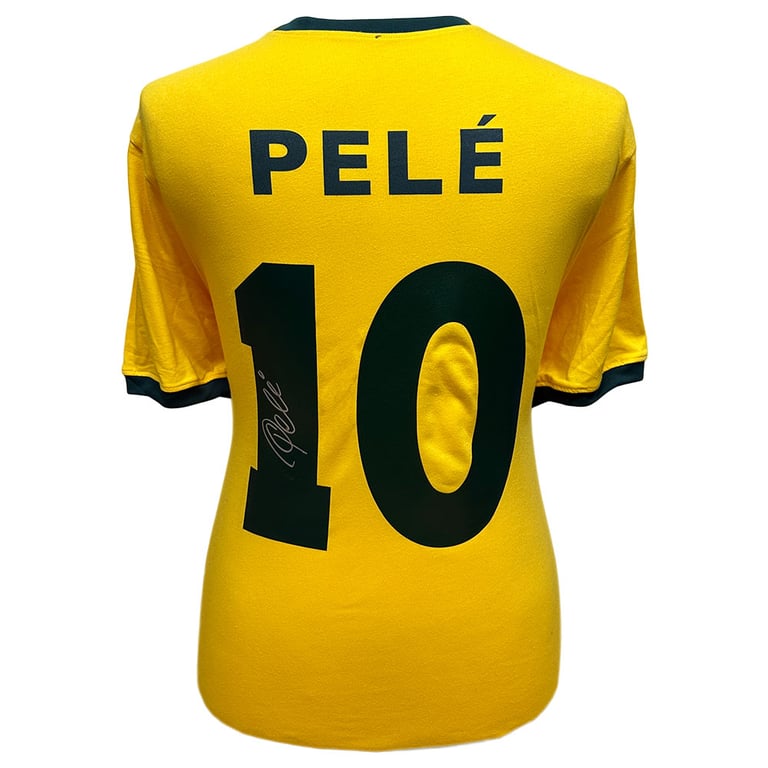 Brasil 1970 Pele Signed Replica Shirt - Authentic Autograph and Certificate