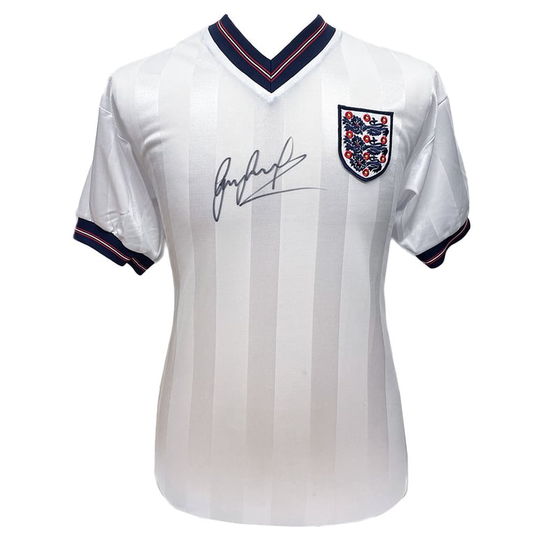 England FA 1986 Gary Lineker Signed Replica Shirt - Authentically Hand Signed in London