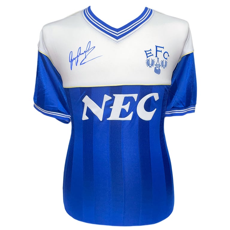 Everton FC 1986 Lineker Signed Replica Shirt - Hand Signed by Gary Lineker