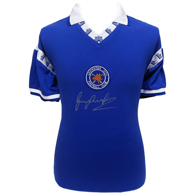 Leicester City FC 1978 Gary Lineker Signed Replica Football Shirt with Photographic Certificate of Authenticity