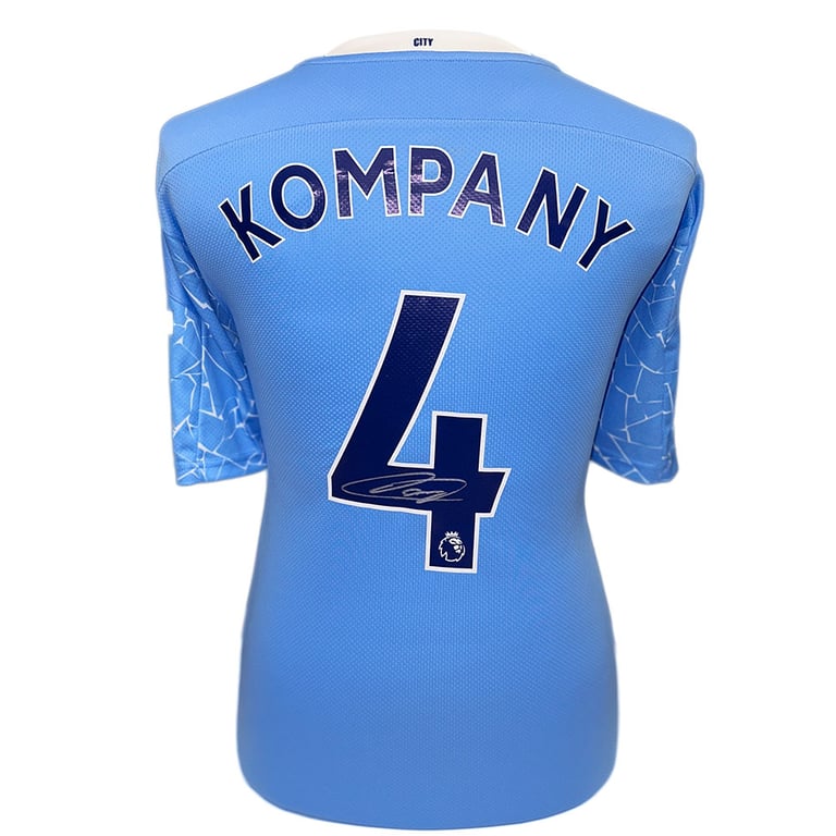 Vincent Kompany Signed Manchester City FC 2020-2021 Replica Shirt - Authenticated