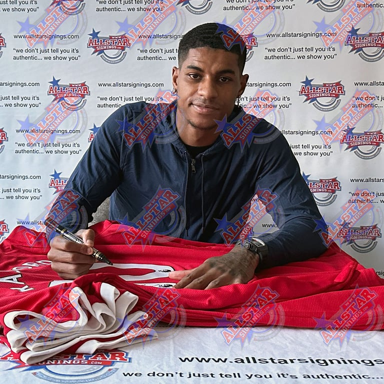 Manchester United FC 2021-22 Rashford Signed Replica Shirt with Photographic Certificate of Authenticity