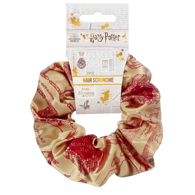 Harry Potter Marauders Map Colourful Satin Scrunchie Hair Accessory