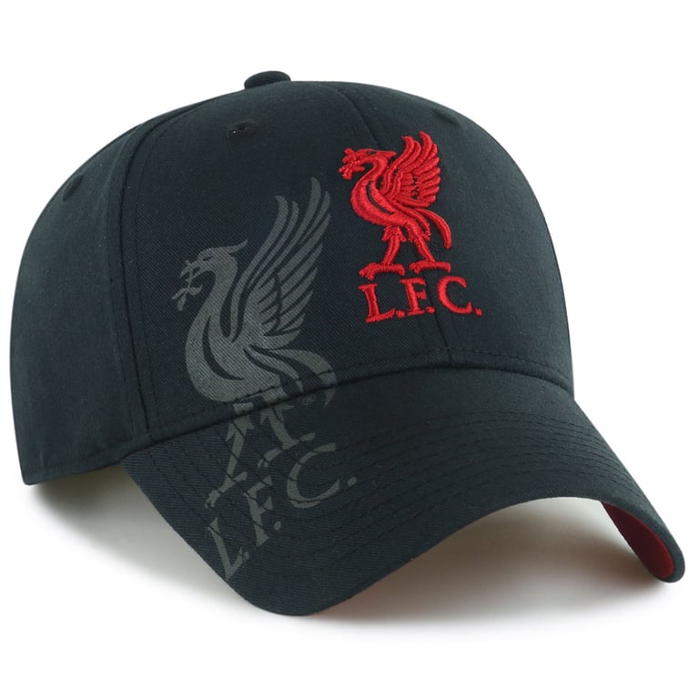 Liverpool FC Obsidian Black Adjustable Cap with Raised Embroidery