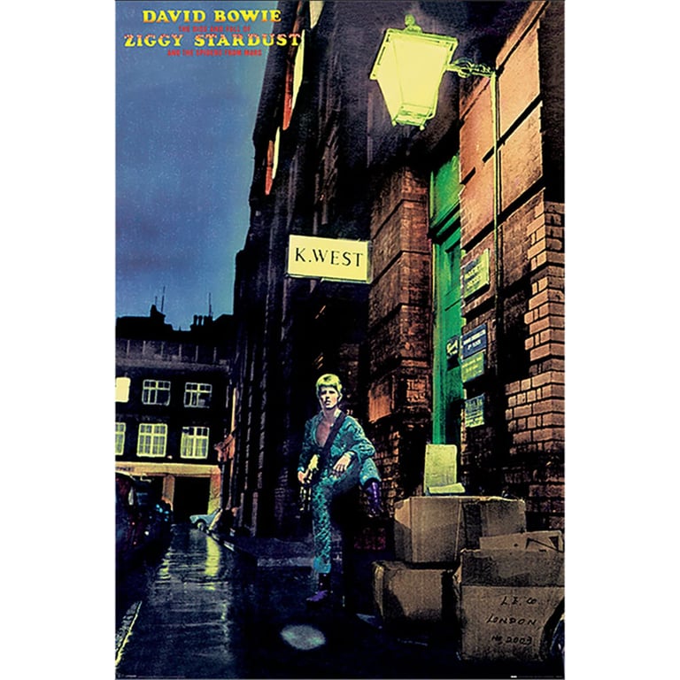 David Bowie Ziggy Stardust 1972 Maxi Poster - High Resolution Artwork on Gloss Paper