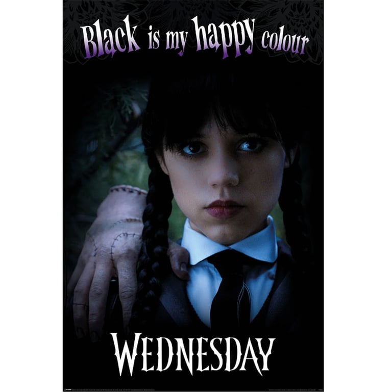 Wednesday Addams Happy Colour 193 Maxi Poster - High Resolution Art on Gloss Paper