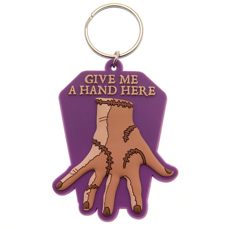 Wednesday Thing Durable PVC Keyring - Colorful and Long Lasting Keychain with Split Ring