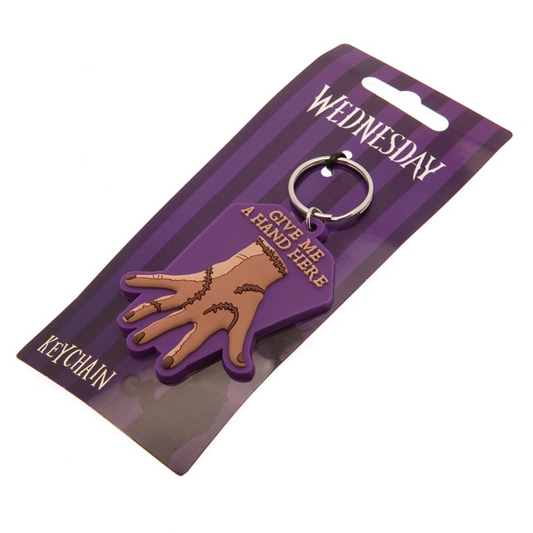 Wednesday Thing Durable PVC Keyring - Colorful and Long Lasting Keychain with Split Ring