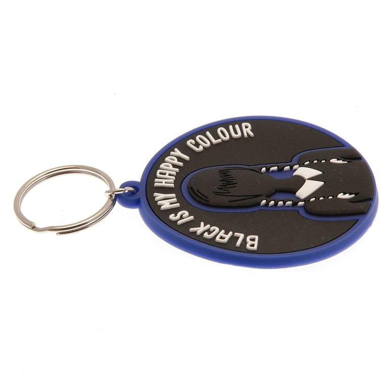 Wednesday Happy Colour PVC Keyring - Durable Soft Chain and Split Ring Keychain
