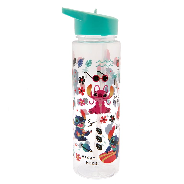Lilo & Stitch Colorful Plastic Drinks Bottle with Screw Top Lid and Clear Spout