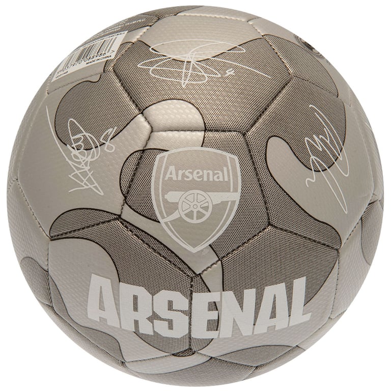 Arsenal FC Camo Sig 32 Panel Metallic Football - Official Player Signature Prints