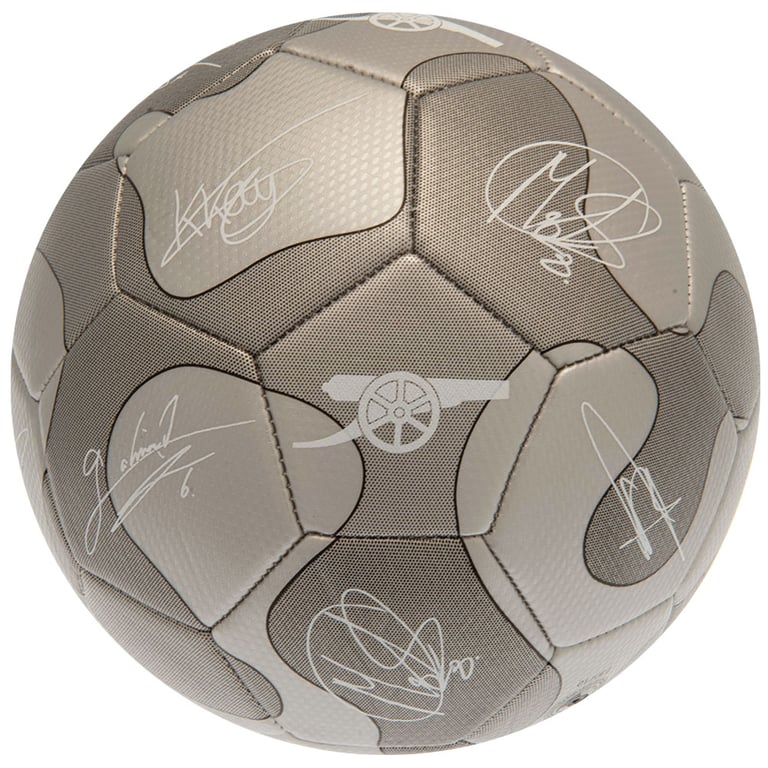 Arsenal FC Camo Sig 32 Panel Metallic Football - Official Player Signature Prints