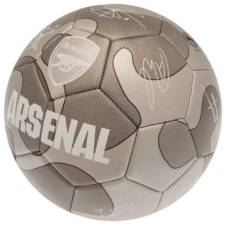 Arsenal FC Camo Sig 32 Panel Metallic Football - Official Player Signature Prints