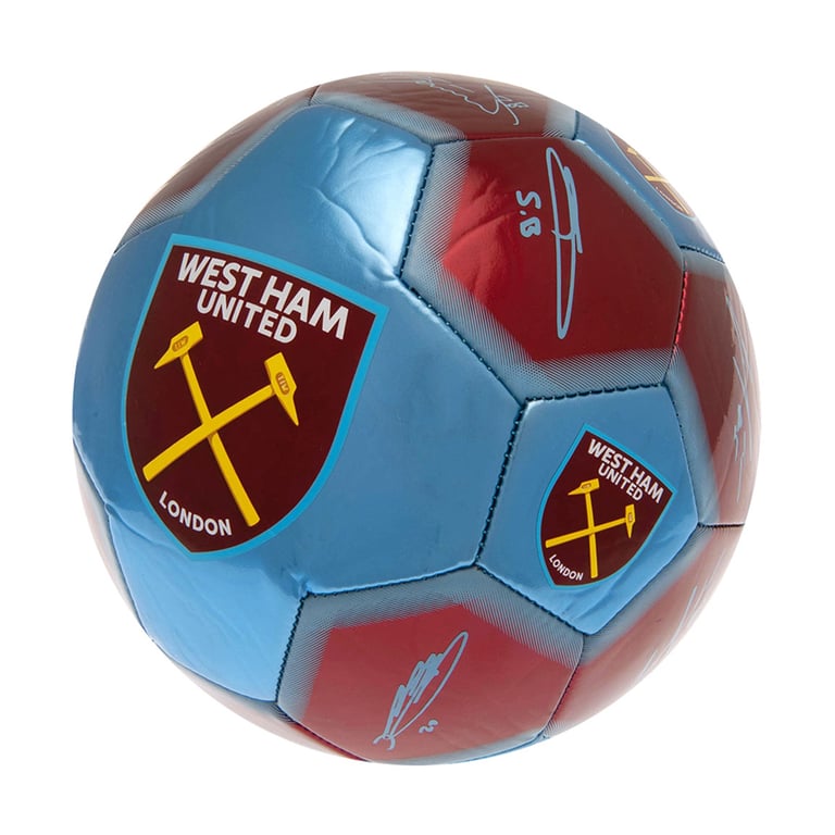 West Ham United FC 26 Panel Skill Ball - Official Player Signed Football Training Ball