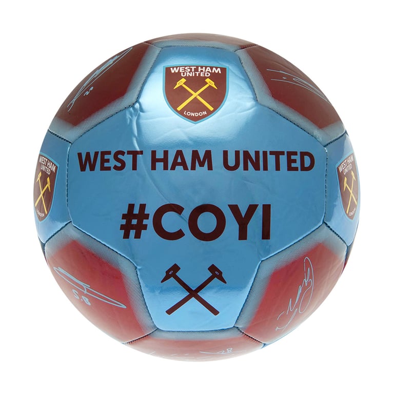 West Ham United FC 26 Panel Skill Ball - Official Player Signed Football Training Ball