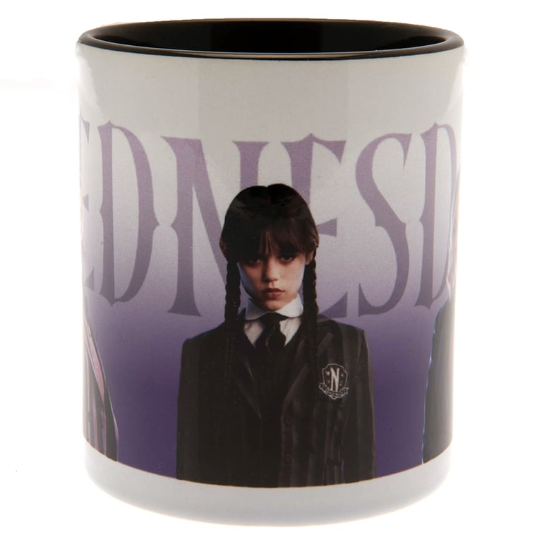 Wednesday Colour Mug - Enid, Wednesday, and Bianca Ceramic Coffee Mugs with Black Handle