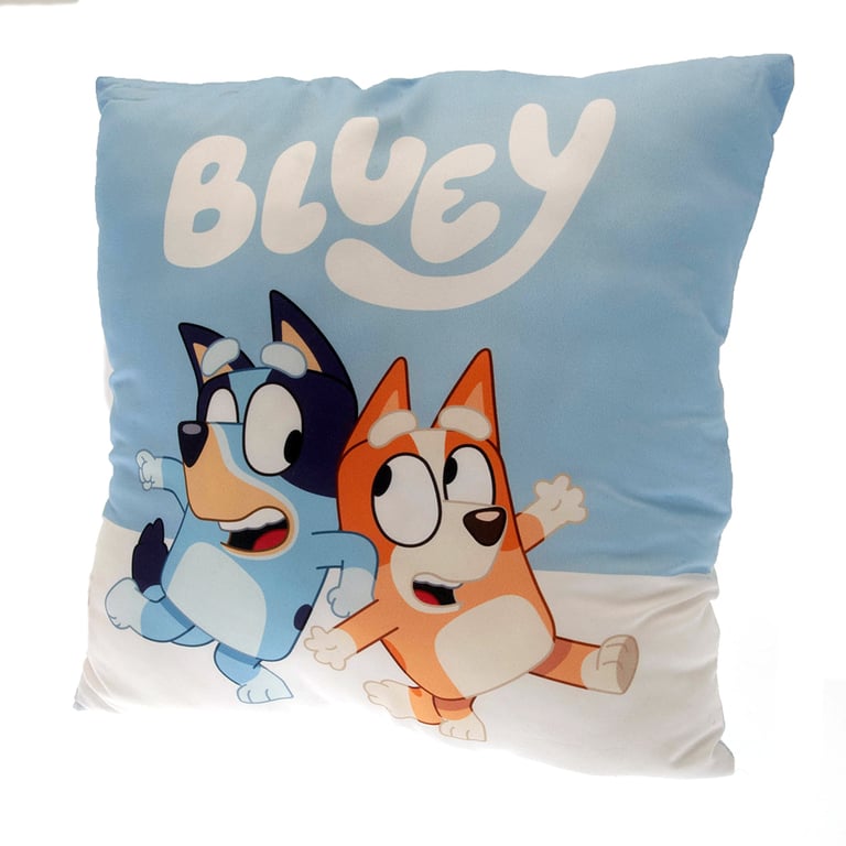 Bluey Cushion - Vibrant Stripe Design, 100 Polyester, Easy Spot Clean Home Decor Accent