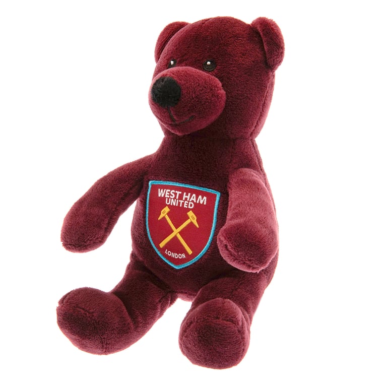 West Ham United FC Solid Bear - 100 Polyester Plush Football Club Crest Bear