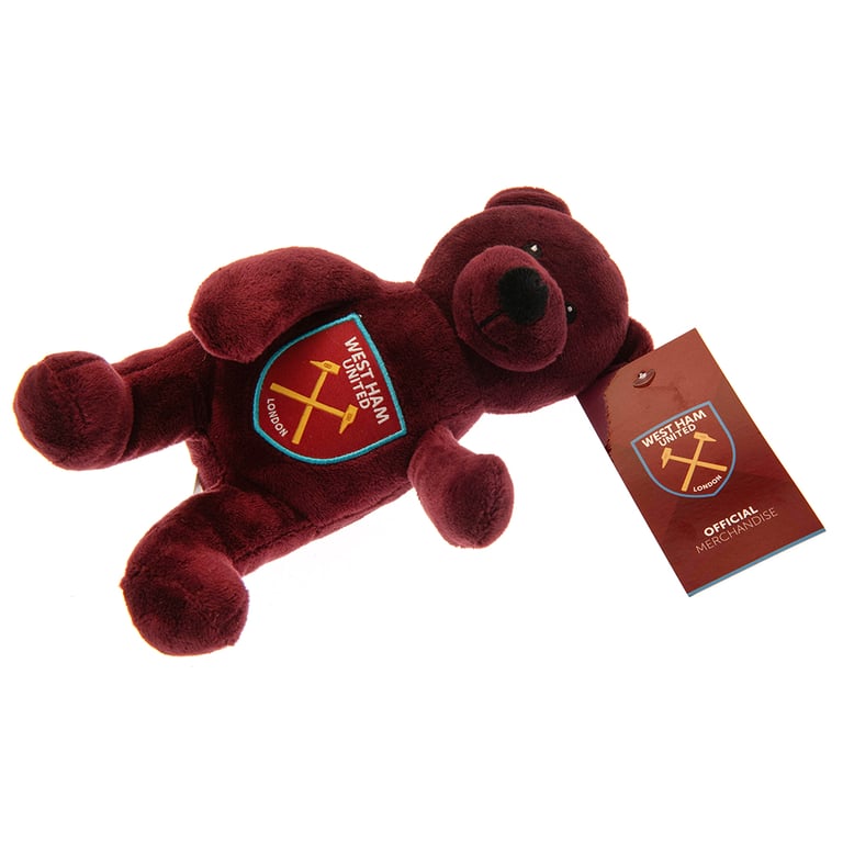 West Ham United FC Solid Bear - 100 Polyester Plush Football Club Crest Bear
