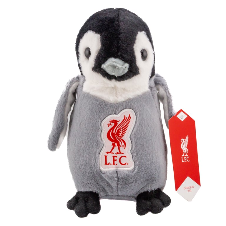 Liverpool FC Plush Penguin - Soft Cuddly 100 Polyester Toy Featuring LFC Liverbird Crest