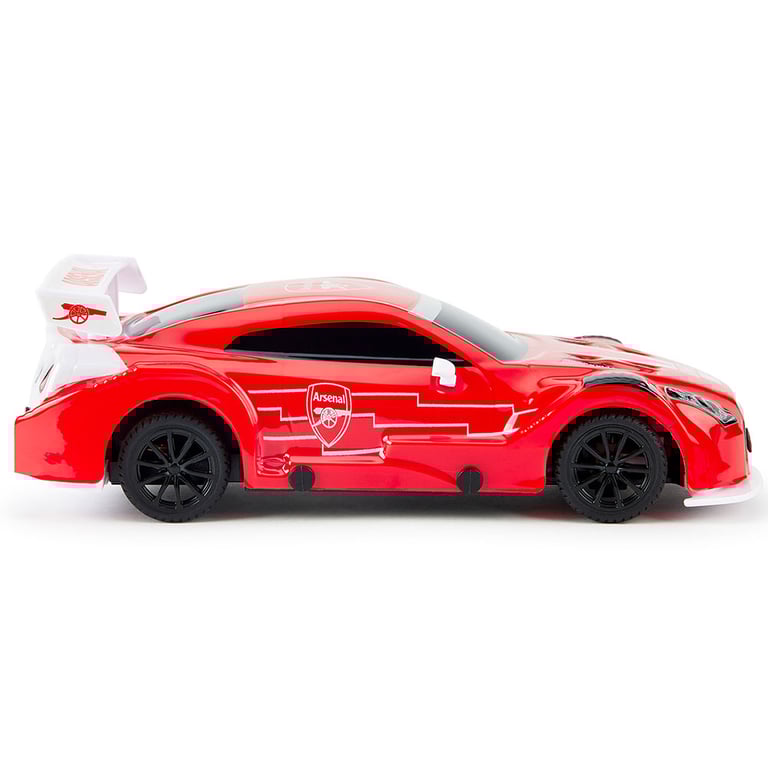 Arsenal FC 1:24 Scale Radio Controlled Sportscar with LED Headlights and Multi-Direction Driving