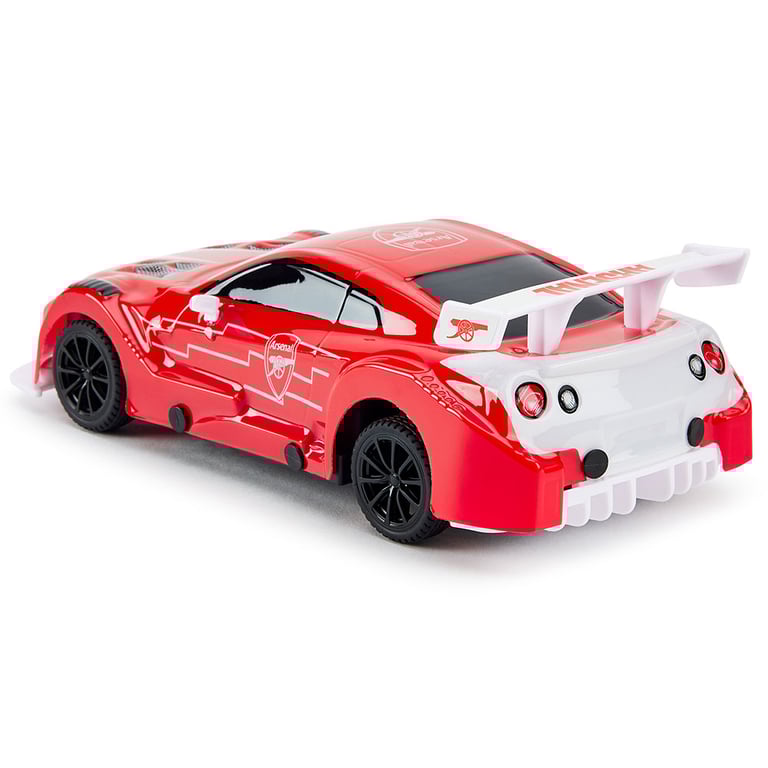 Arsenal FC 1:24 Scale Radio Controlled Sportscar with LED Headlights and Multi-Direction Driving