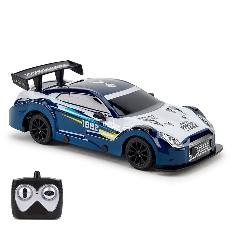 Tottenham Hotspur FC 1:24 Scale Radio Controlled Sportscar - Dual Racing Experience with LED Headlights and Remote Control