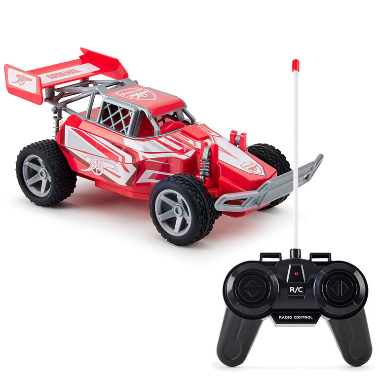 Arsenal FC 1:18 Scale Remote Control Speed Buggy with Xenon Headlights and Dual Racing Capability