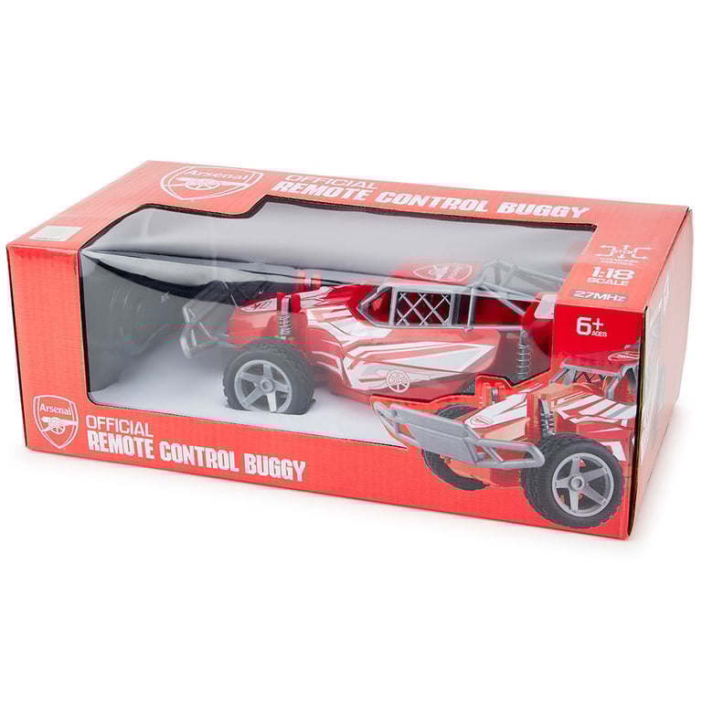 Arsenal FC 1:18 Scale Remote Control Speed Buggy with Xenon Headlights and Dual Racing Capability