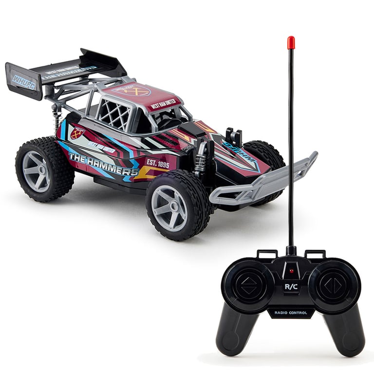 West Ham United FC 1:18 Scale Remote Control Speed Buggy with Dual Racing Experience and Xenon LED Headlights