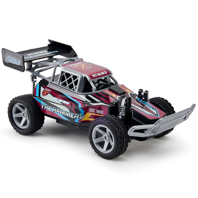 West Ham United FC 1:18 Scale Remote Control Speed Buggy with Dual Racing Experience and Xenon LED Headlights