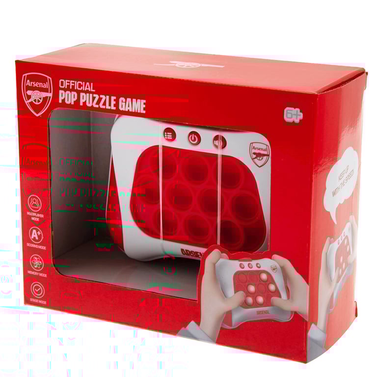 Arsenal FC Pop Puzzle Game - Handheld Fidget Toy with Multiplayer Mode and Memory Challenge