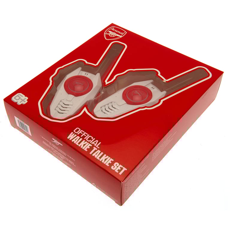 Arsenal FC Red and White 3 Pack Walkie Talkie Set for Outdoor Communication