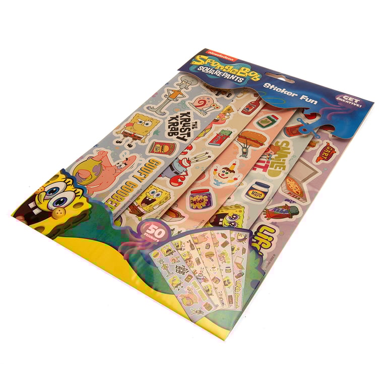 SpongeBob SquarePants Self-Adhesive Vinyl Stickers - Fun Home Decor Decals