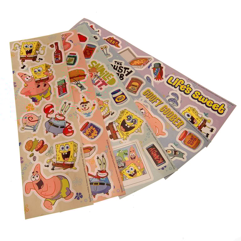 SpongeBob SquarePants Self-Adhesive Vinyl Stickers - Fun Home Decor Decals
