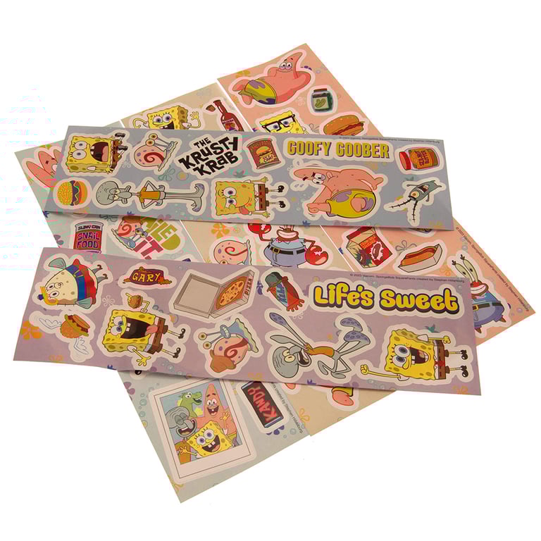 SpongeBob SquarePants Self-Adhesive Vinyl Stickers - Fun Home Decor Decals