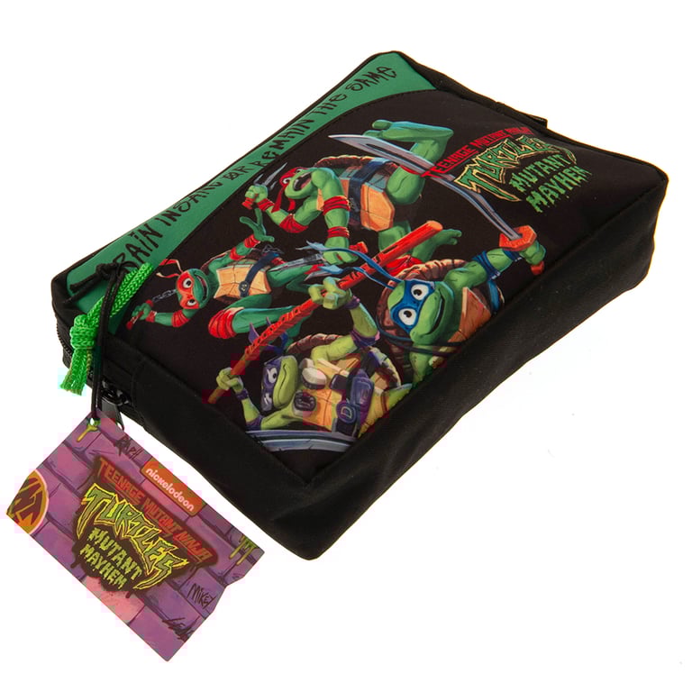 Teenage Mutant Ninja Turtles Multi Pocket Pencil Case - Official TMNT Stationery Holder and Storage Solution