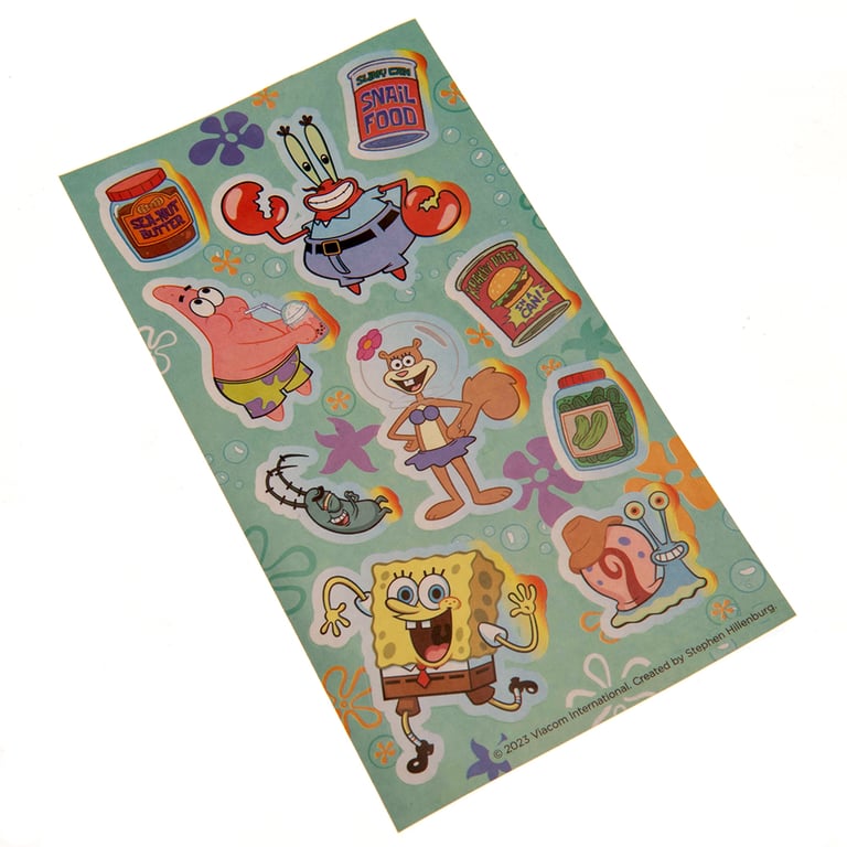 SpongeBob SquarePants 6pc Vibrant Stationery Set with Pen, Pencil, Ruler & Stickers