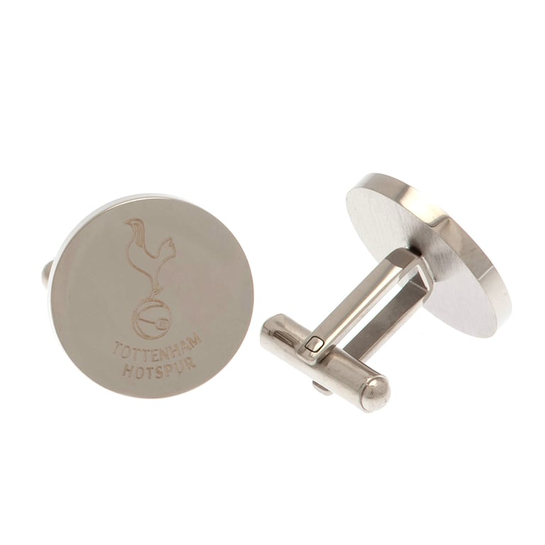 Tottenham Hotspur Stainless Steel Chrome Finish Crest Cufflinks