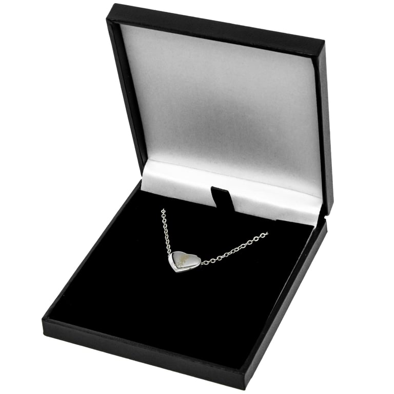 Liverpool FC Stainless Steel Heart Necklace with Liverbird Crest Engraving