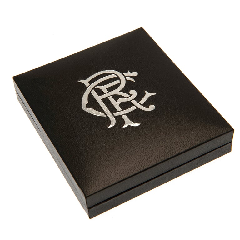 Rangers FC Stainless Steel Heart Necklace - Chrome Finish Engraved Pendant