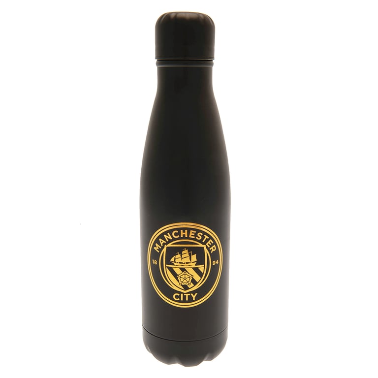 Manchester City FC Stainless Steel 24hr Thermal Flask with Gold Crest