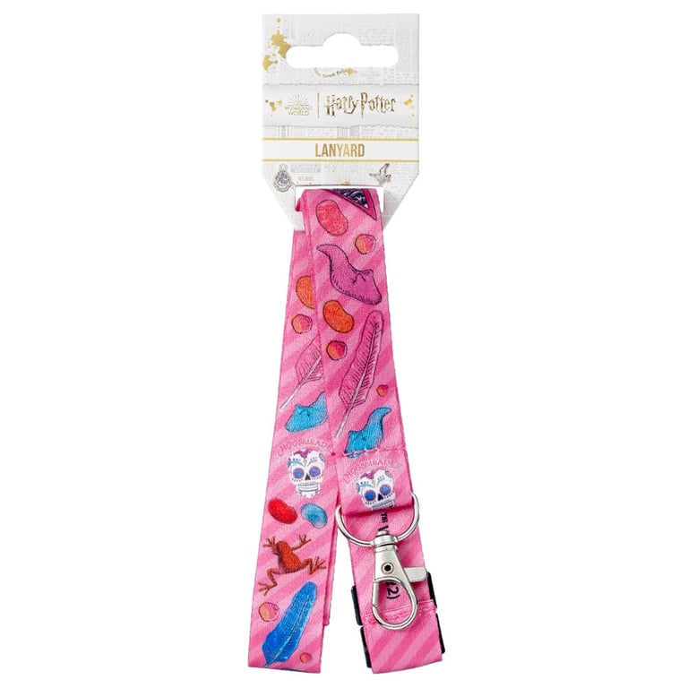Harry Potter Honeydukes Themed Nylon Lanyard with Metal Clip and Sliding Toggles