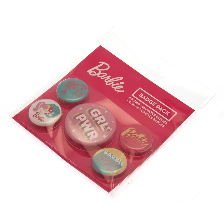 Barbie Button Badge Set - Trendy Safety Pin Decorations for School Bags & Clothing