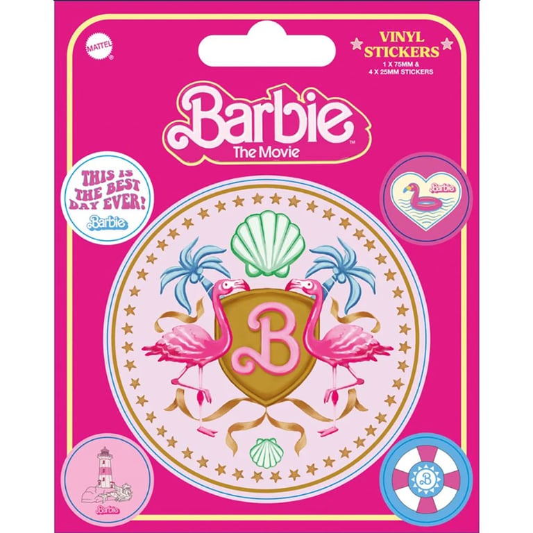 Barbie Vinyl Stickers - High Quality Self Adhesive Circular Decorations